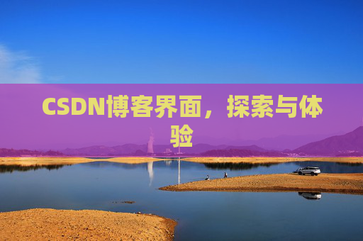 CSDN博客界面，探索与体验